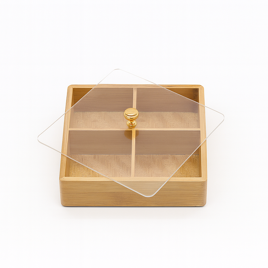 Luxury Bamboo Snack Storage Box