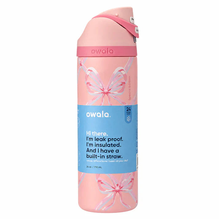 Owala 24oz FreeSip Water Bottle – Leak-Proof, Insulated (Sugar Plum Fairy)