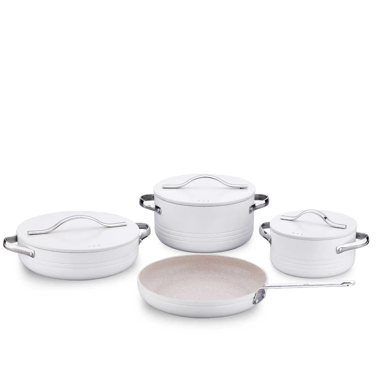 Korkmaz Linea Vanilla Plus 7 Pcs Cookware Set