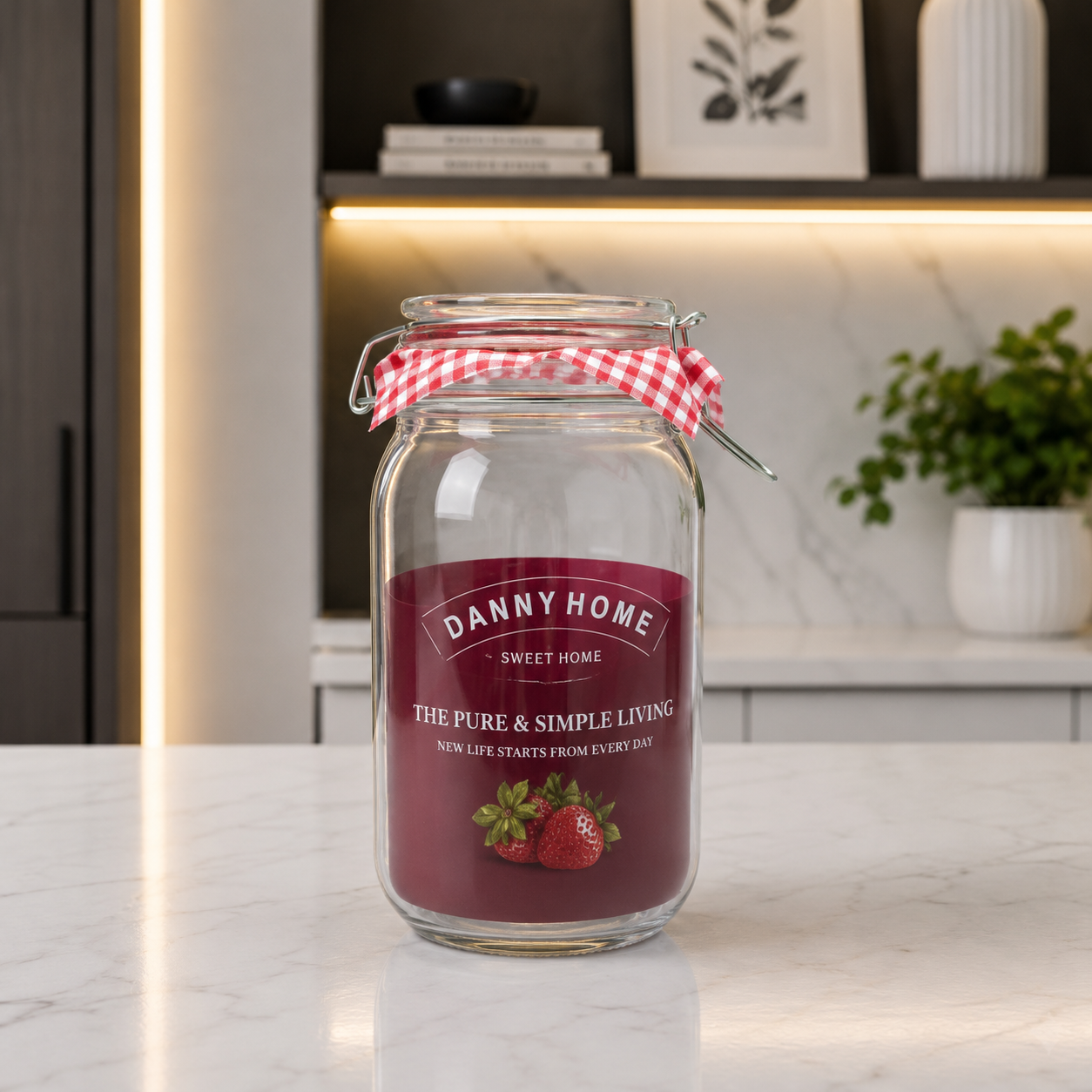 Danny Home Clip Top Glass Storage Jar – 9 × 22 cm