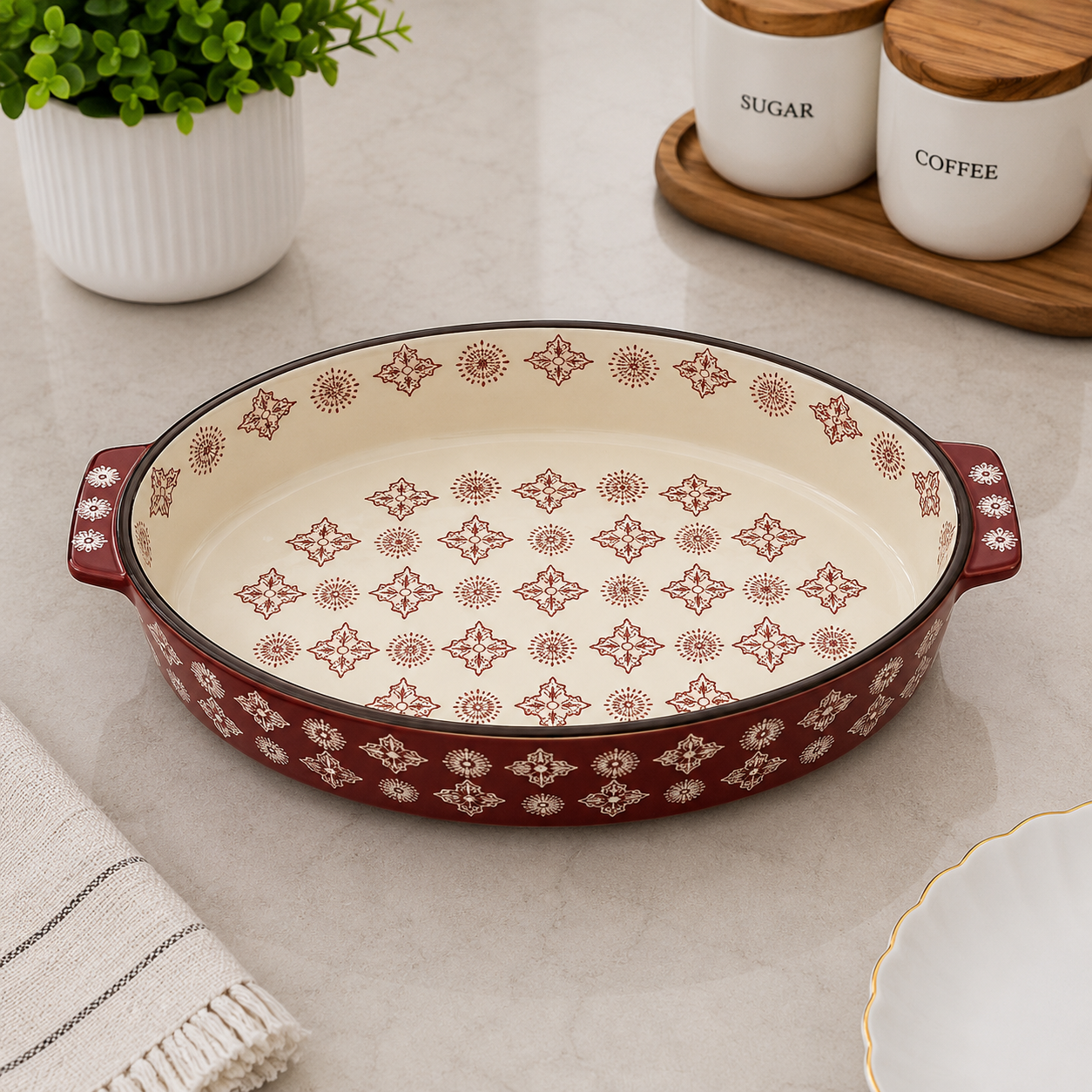 Danny Home 11" Porcelain Bakeware Dish