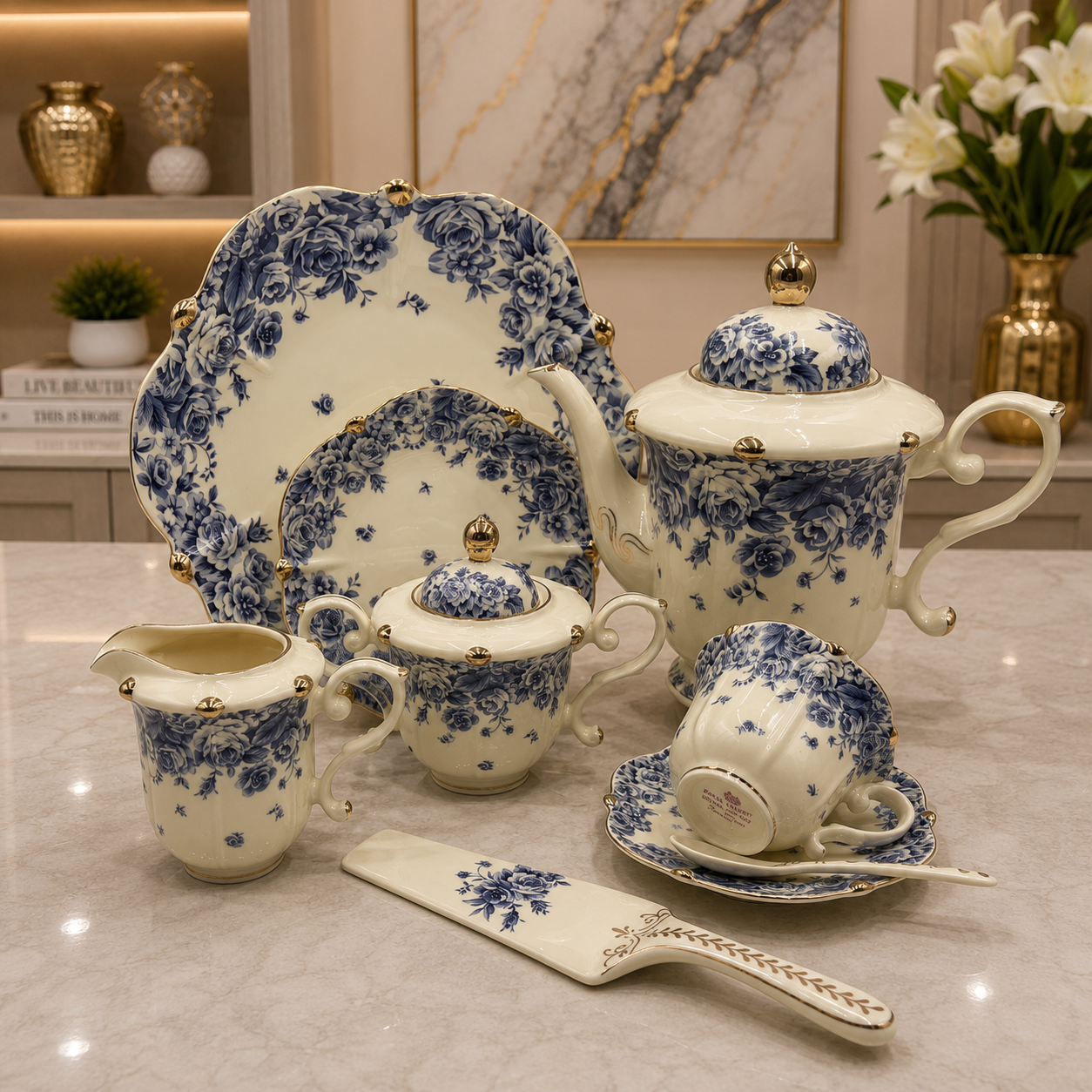 Royal Albert 31 Pcs Tea Set – Blue Rose