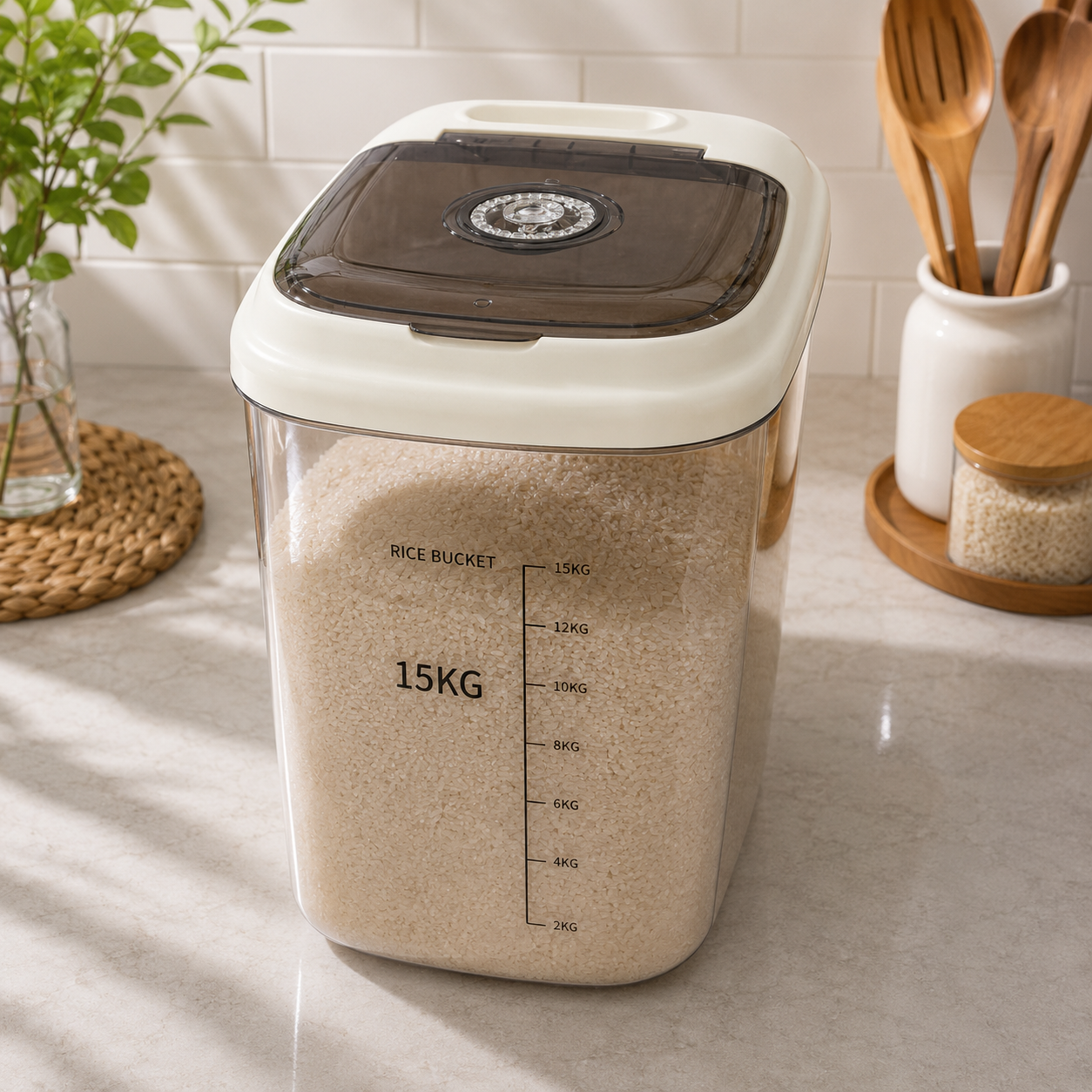 Acrylic Rice Storage Box