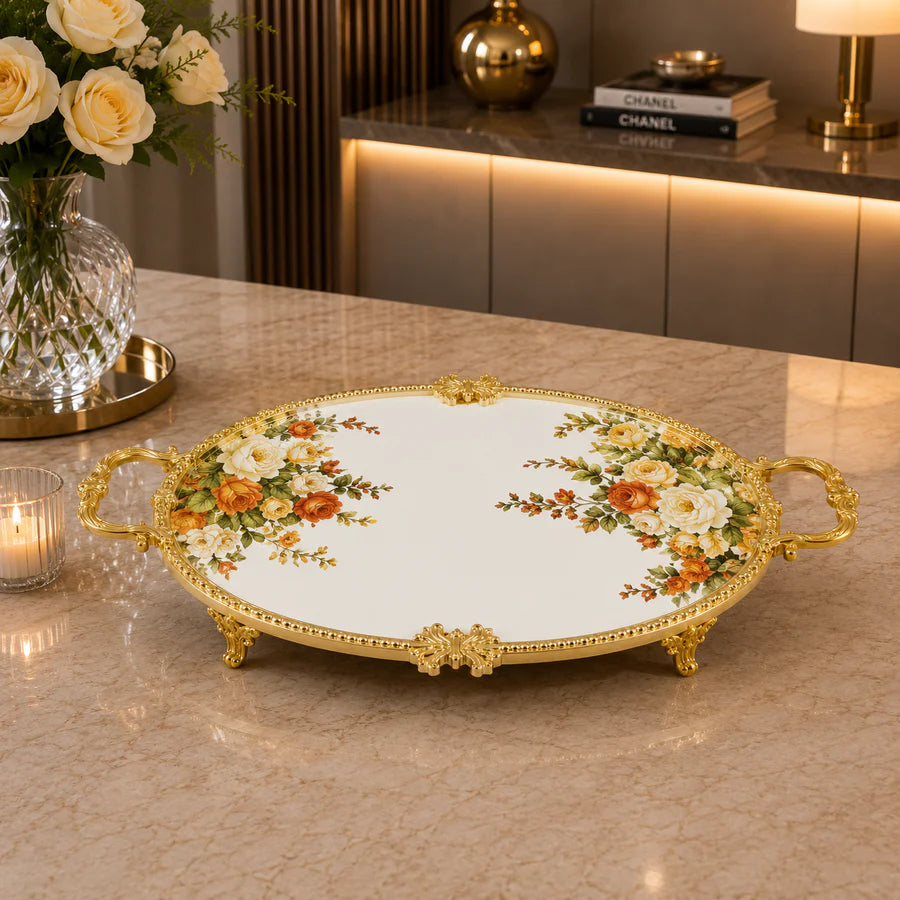 Brilliant Royal Grande Gold Oval Serving Tray – 46x30x6cm