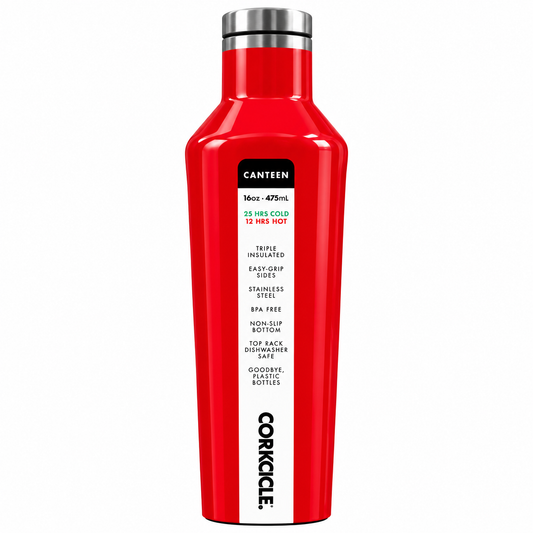 Corkcicle Crimson Edge Stainless Steel Water Bottle – 16oz