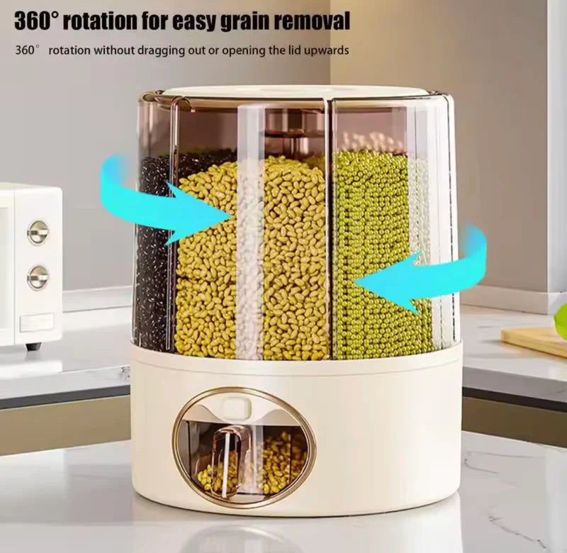 10KG Rotating Multi-Grain Storage Dispenser