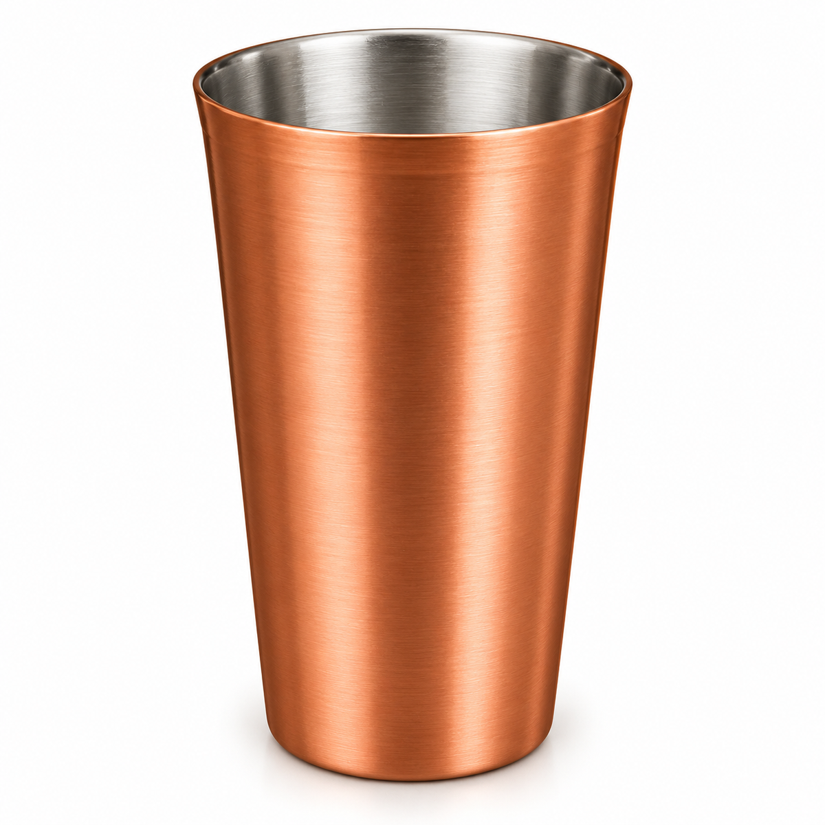 Luxury Copper Double Wall Plain Drinking Glass – 450ml