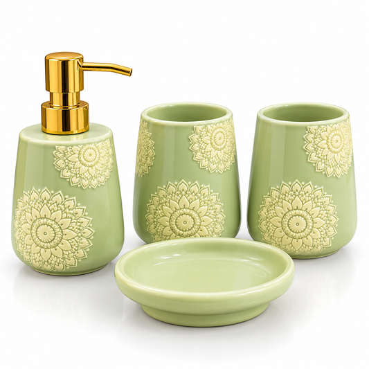 Brilliant Luxury Dark Green Bathroom Accessory Set
