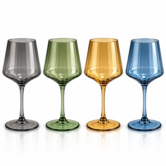 Danny Home Colored Wine Glass Set – 450ml (4 Pcs)