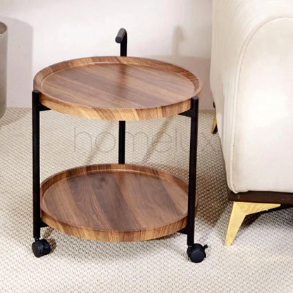 2 Tier Wooden Serving Trolley