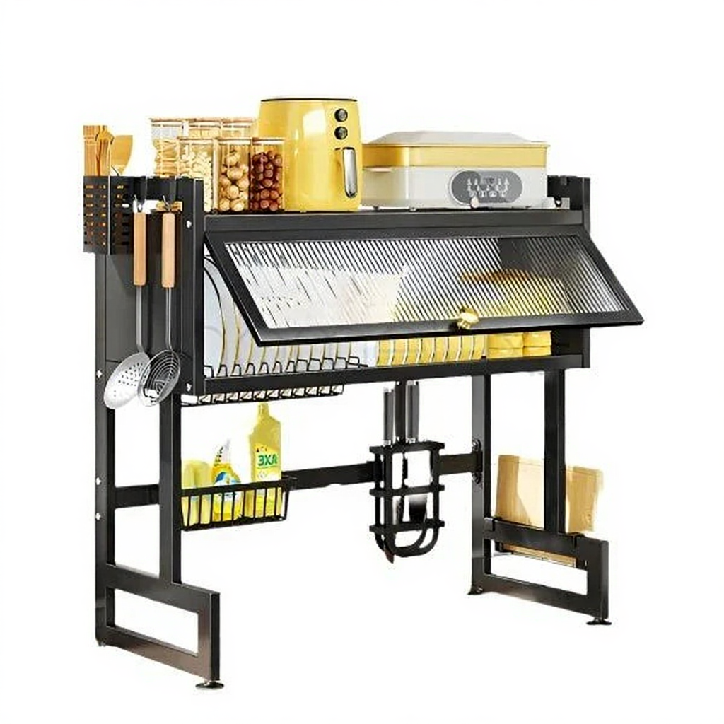 85cm Kitchen Storage Over the Sink Dish Rack With Cabinet