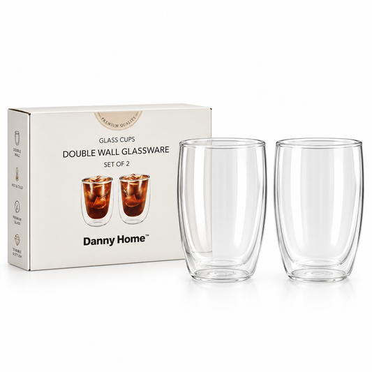Danny Home Double Walled Glasses 300ml - 2Pcs Set