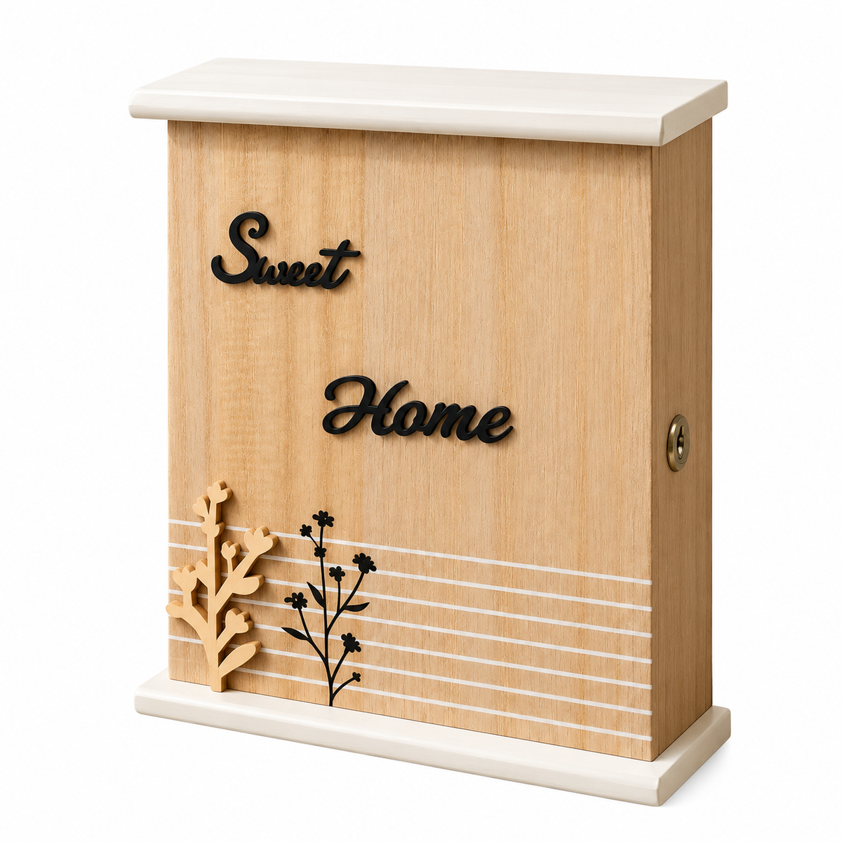 Rustic Home Wooden Key Holder Box
