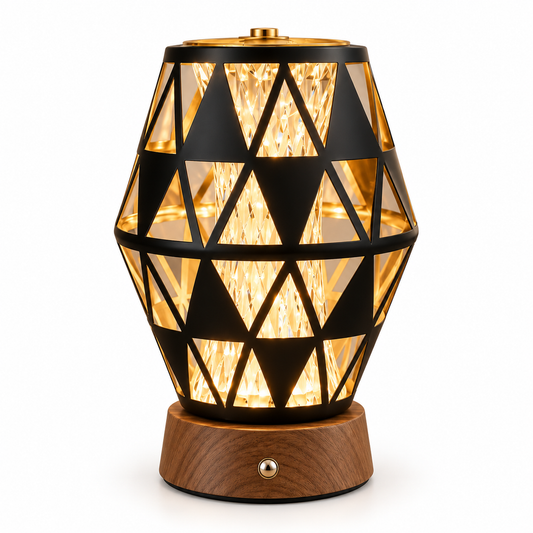 Geometric Crystal Glow Table Lamp