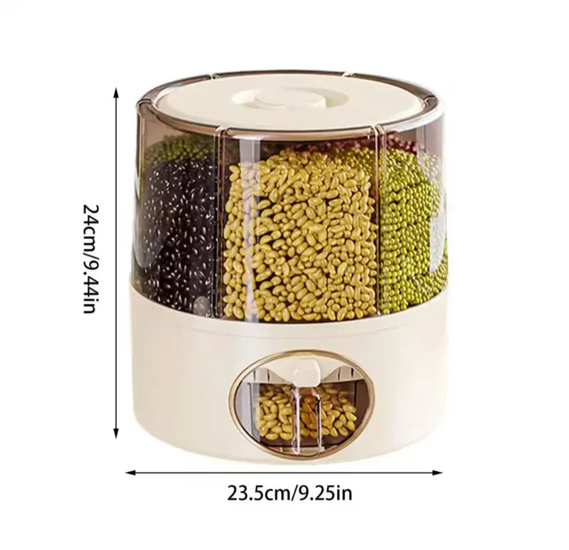 5KG Rotating Multi-Grain Storage Dispenser