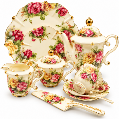 Royal Albert 31 Pcs Tea Set – Royal Rose