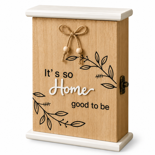 Rustic Home Wooden Key Holder Box