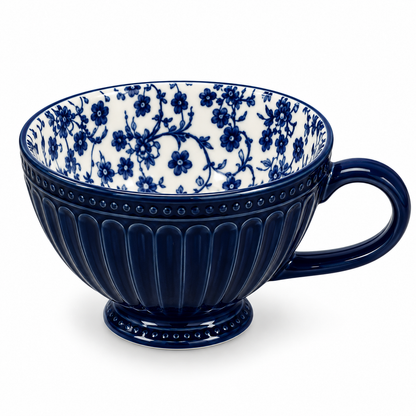 Danny Home Blue Flower 400ml Porcelain Mug
