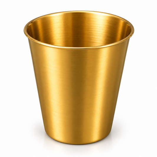 Luxury Golden Stainless Steel Plain Drinking Glass