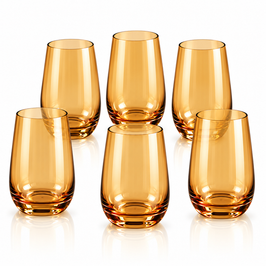 Danny Home Tinted Glass Tumbler Set – 410ml (6 Pcs)
