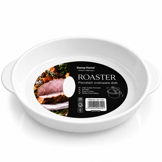 Danny Home Porcelain Oval Ovenware Roaster – 10.25 Inch