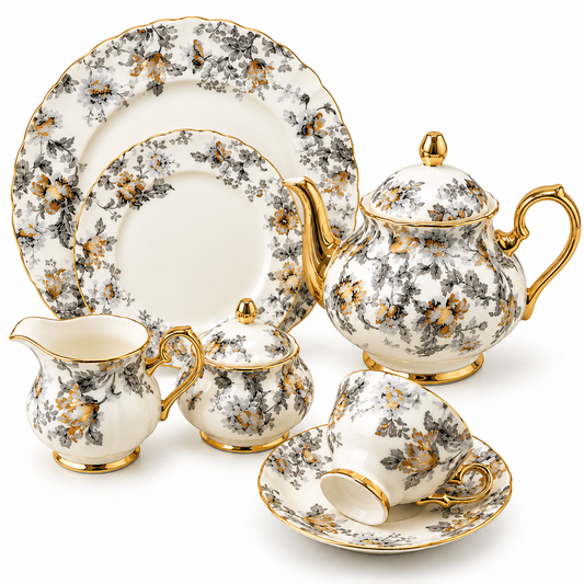 Royal Albert 24 Pcs Tea Set – Silver Bloom