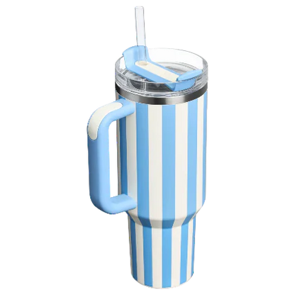 The Quencher H2.0 Flowstate™ Tumbler | 40 OZ - Cornflower Cabana Gloss