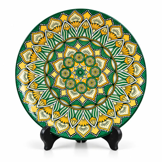 Turkish Retro Ceramic Dinner Plate – 10 Inch