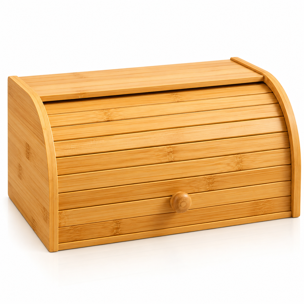 Premium Wooden Roll-Top Bread Box