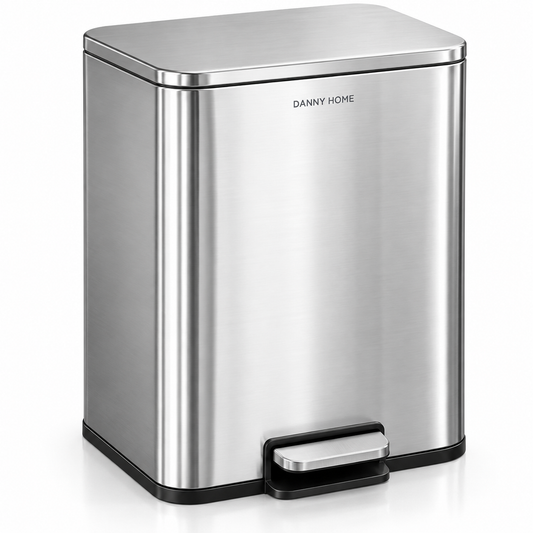 Danny Home Stainless Steel Pedal Trash Can – 30L