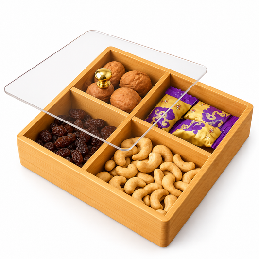 Luxury Bamboo Snack Storage Box