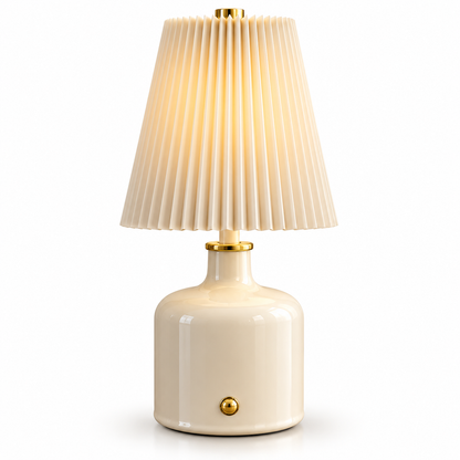 Aurora Pleated Ceramic Table Lamp