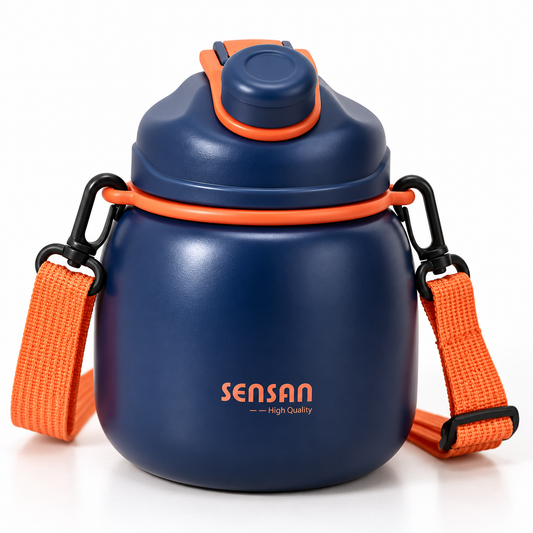 800ml Outdoor Vacuum Flask Sport Water Bottle - Blue