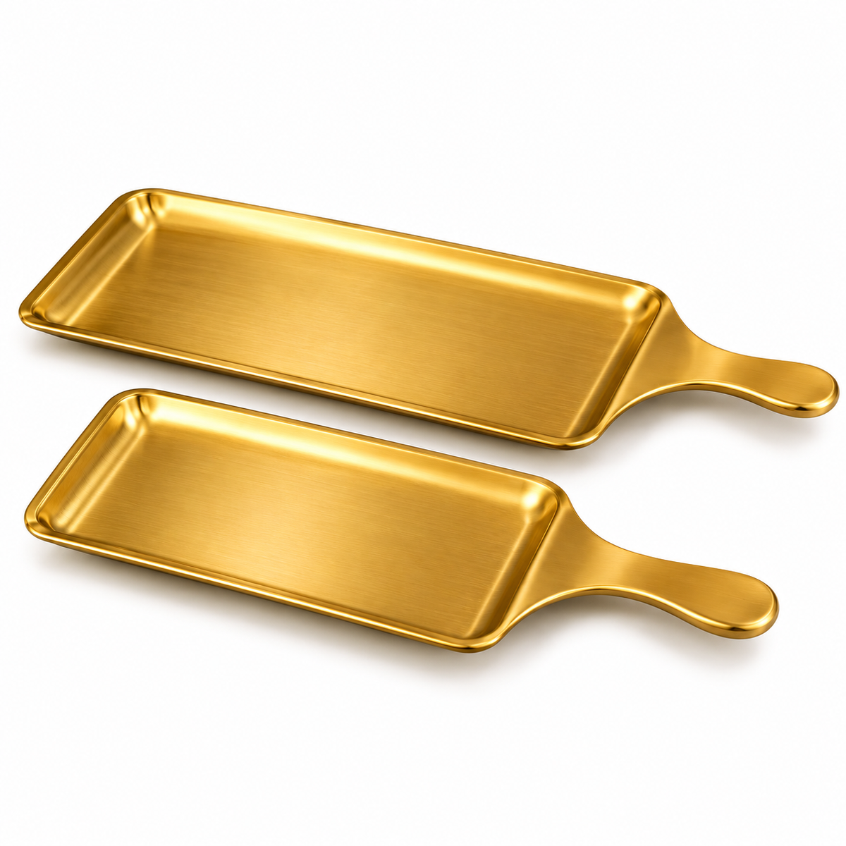 Luxury Golden Rectangular BBQ Bat Serving Platter – 33cm