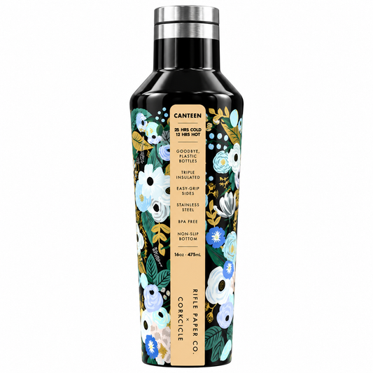 Corkcicle Midnight Bloom Stainless Steel Water Bottle – 16oz