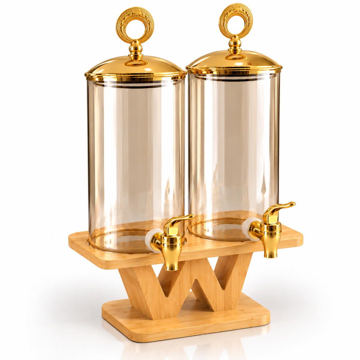 2-in-1 Glass Beverage Dispenser – 3.3L (Gold)