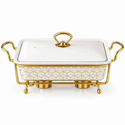 Brilliant Imperial Luxe 13" Ceramic Casserole with Metal Stand