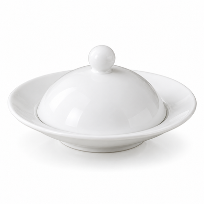 Brilliant Covered Serving Dish with Candle Stand