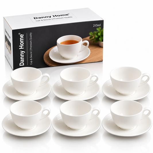 Danny Home Cup & Saucer Set – 220ml (12 Pcs)