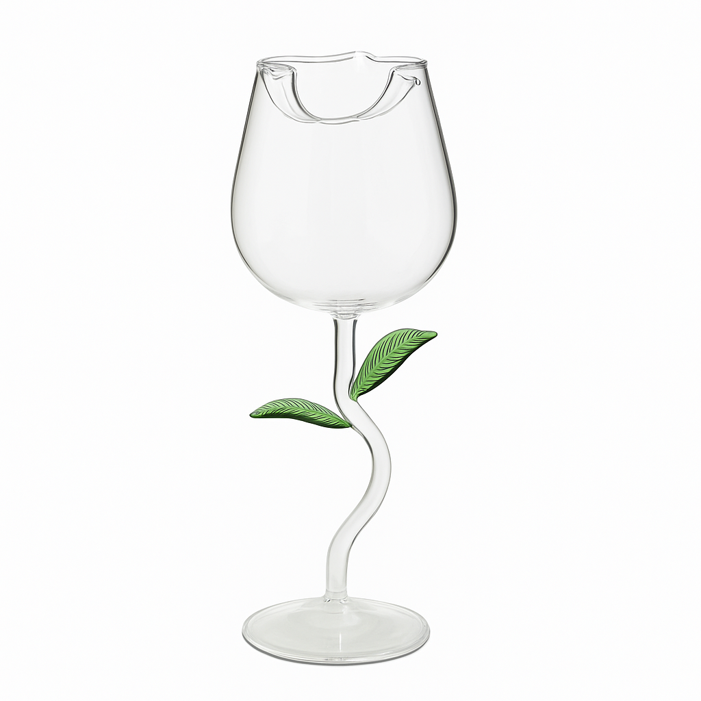 Rose Flower Shaped Glass