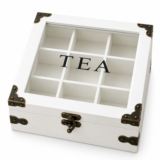 Premium Wooden Tea Bag Storage Box