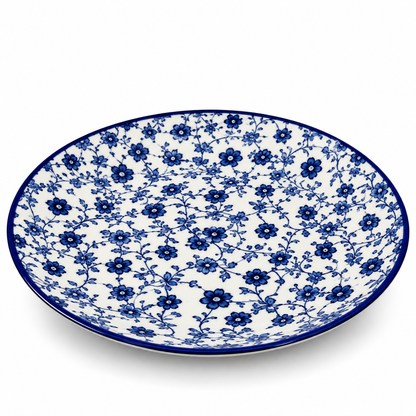 Danny Home Blue Flower 7.5-Inch Ceramic Flat Plate