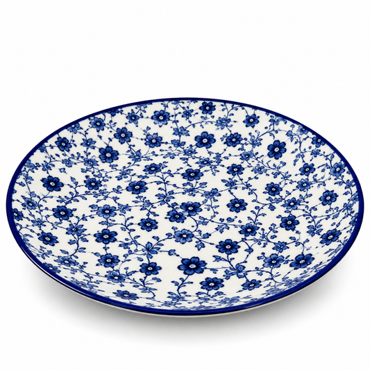 Danny Home Blue Flower 7.5-Inch Ceramic Flat Plate