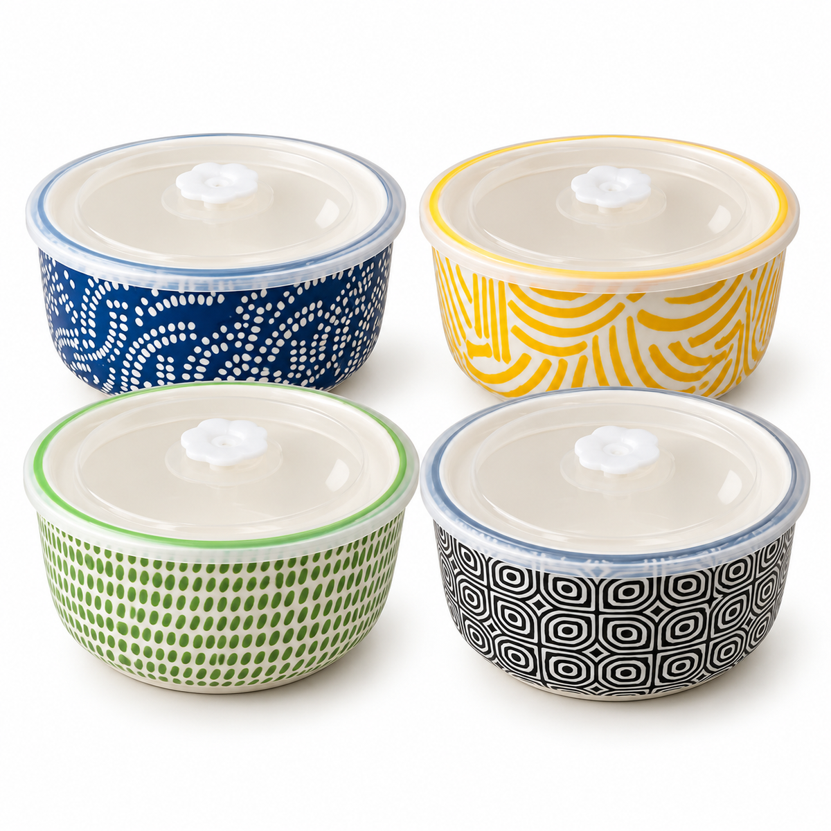 Danny Home Quality Porcelain Food Container 14cm