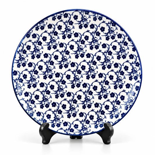 Turkish Retro Ceramic Dinner Plate – 10 Inch
