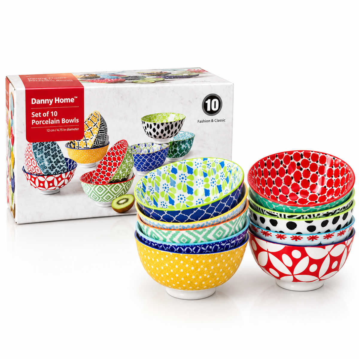 Danny Home 4.75″ Dinner Bowl 10-Piece Set