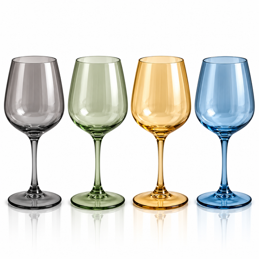 Danny Home Colored Wine Glass Set – 450ml (4 Pcs)