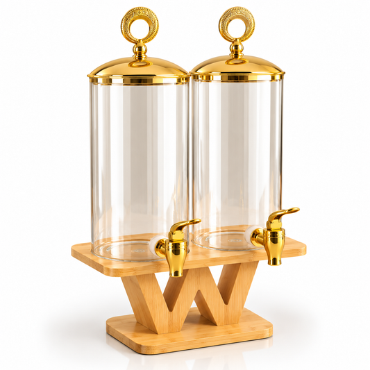 2-in-1 Glass Beverage Dispenser – 3.3L (Clear)
