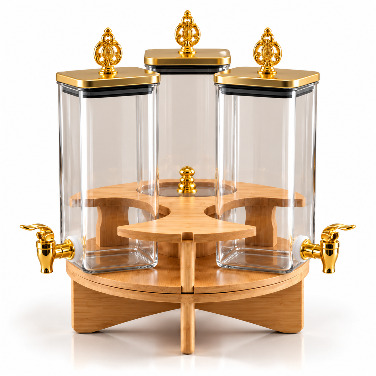 3-in-1 Glass Beverage Dispenser – 2.2L (Clear)