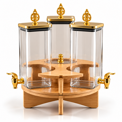 3-in-1 Glass Beverage Dispenser – 2.2L (Clear)